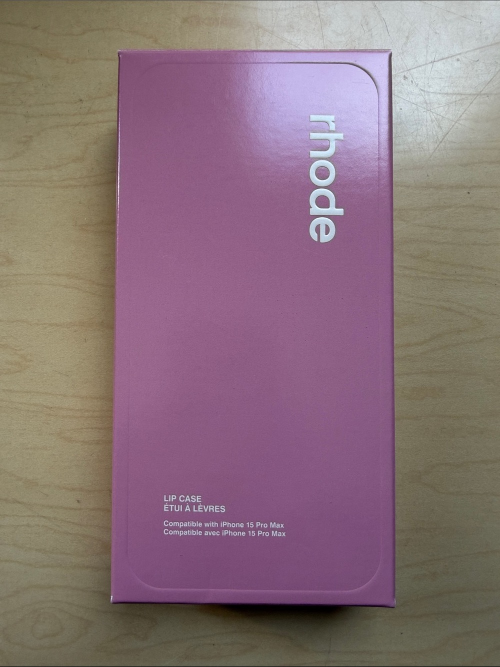 RHODE Pink Lip Case in Ribbon